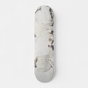 Birch bark pattern skateboard