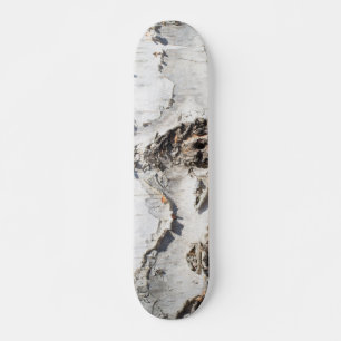 Birch bark pattern skateboard