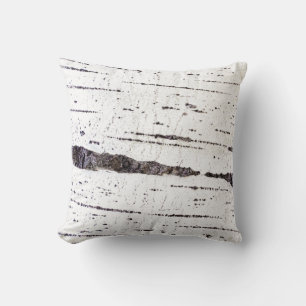Birch bark pattern throw pillow