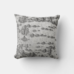 Birch bark pattern throw pillow