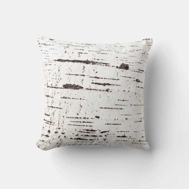 Birch bark pattern throw pillow (Front)