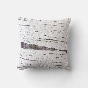 Birch bark pattern throw pillow