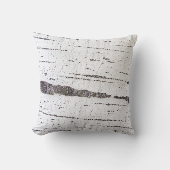 Birch bark pattern throw pillow (Front)