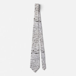 Birch bark pattern tie