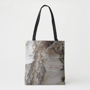 Birch bark pattern tote bag