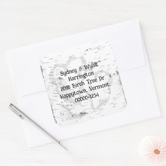 Birch Bark Return Address Envelope Seals (Envelope)