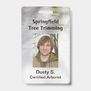 Birch Bark Rustic Nature Custom Badge