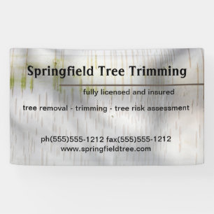 Birch Bark Rustic Nature Custom Business Banner