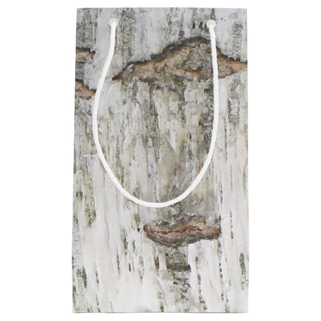 Birch Bark Rustic Small Gift Bag (Front)