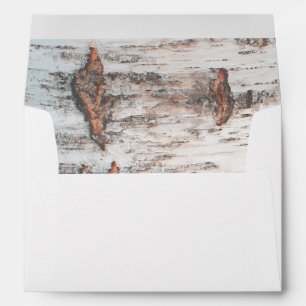 Birch Bark Texture Rustic Country Wedding Envelope