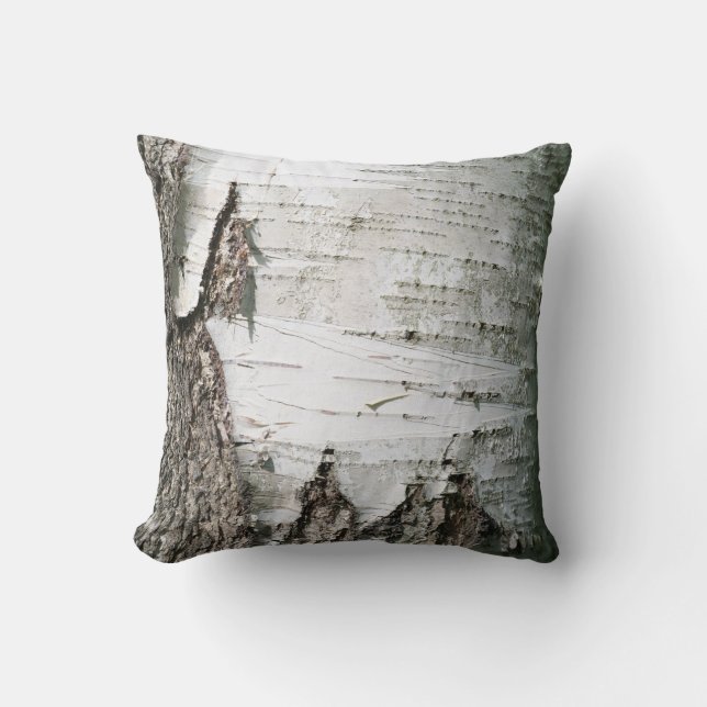 Birch bark throw pillow (Front)