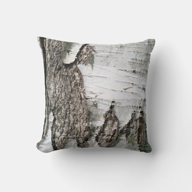 Birch bark throw pillow (Front)