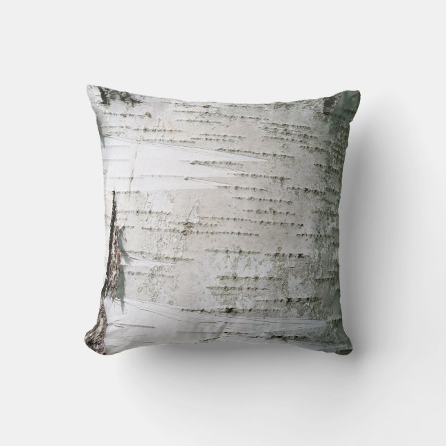 Birch bark throw pillow (Front)