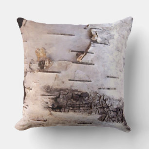 Birch Bark Throw Pillow