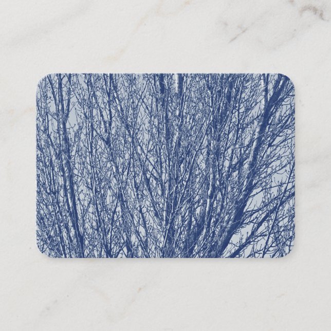 Birch Branches - Cyanotype Effect Business Card (Front)