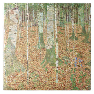 Birch Forest by Gustav Klimt Tile