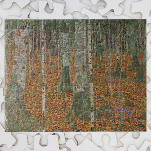 Birch Forest by Gustav Klimt, Vintage Art Nouveau Jigsaw Puzzle