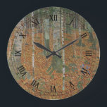 Birch Forest by Gustav Klimt, Vintage Art Nouveau Large Clock<br><div class="desc">Birch Forest (c. 1903) by Gustav Klimt is a vintage Victorian Era Symbolism fine art landscape painting featuring a nature scene. A forest with birch trees and leaves in the Autumn season with brown leaves scattered on the ground. About the artist: Gustav Klimt (1862-1918) was an Austrian Symbolist painter and...</div>