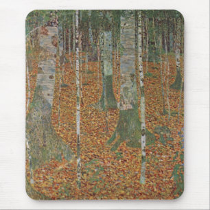 Birch Forest by Gustav Klimt, Vintage Art Nouveau Mouse Pad