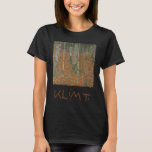 Birch Forest by Gustav Klimt, Vintage Art Nouveau T-Shirt<br><div class="desc">Birch Forest (c. 1903) by Gustav Klimt is a vintage Victorian Era Symbolism fine art landscape painting featuring a nature scene. A forest with birch trees and leaves in the Autumn season with brown leaves scattered on the ground. About the artist: Gustav Klimt (1862-1918) was an Austrian Symbolist painter and...</div>