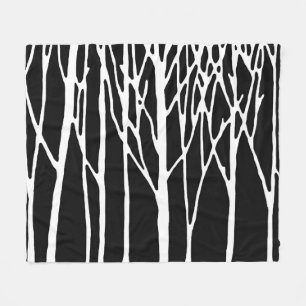 Birch Forest by Leslie Peppers Fleece Blanket