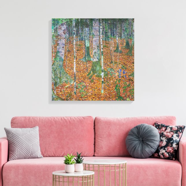 Birch Forest | Gustav Klimt | Canvas Print (Insitu(LivingRoom))