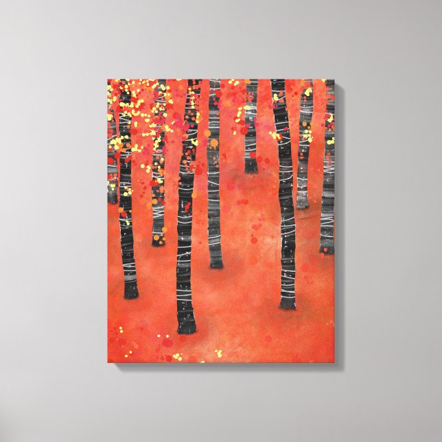 Birch Forest Landscape Canvas Print (Front)