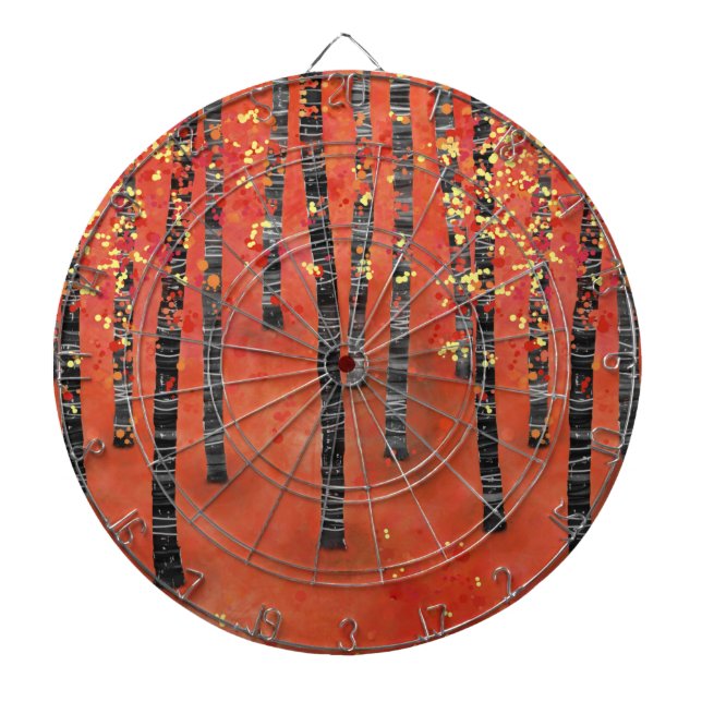 Birch Forest Landscape Dartboard (Front)