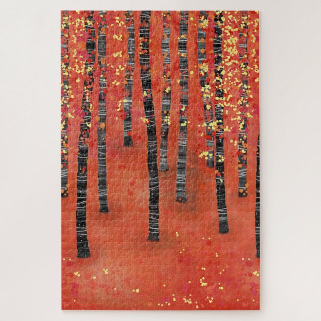Birch Forest Landscape Jigsaw Puzzle (Vertical)