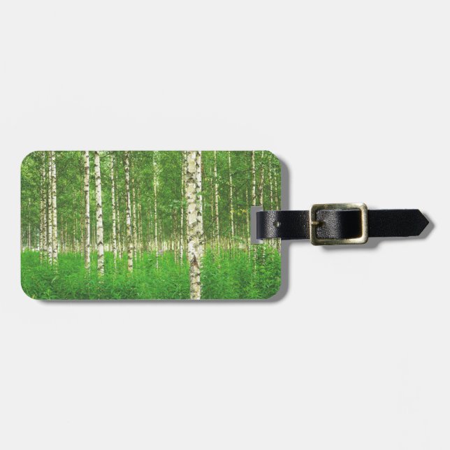 Birch forest luggage tag (Front Horizontal)