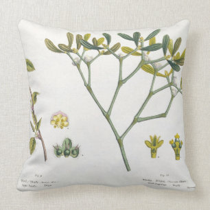 Birch (left) and Mistletoe (right), fig. 9 and 10 Throw Pillow