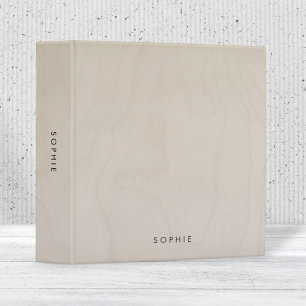 Birch Plywood Light Wood Grain Modern Binder