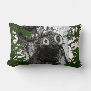 Birch Soul Tree Magic Face Photo Lumbar Pillow