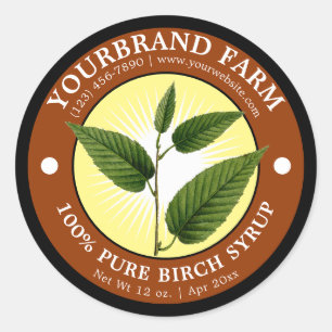 Birch Syrup Label Template