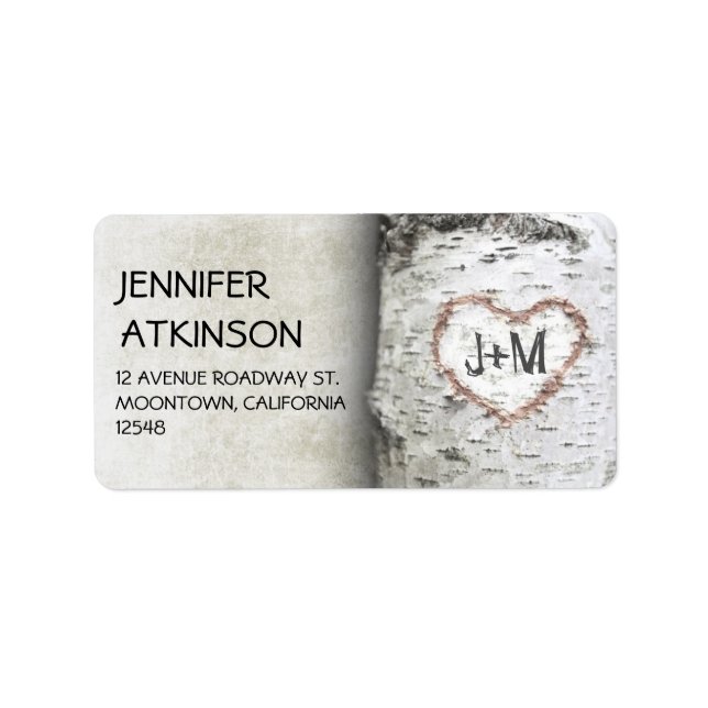 birch tree address labels (Front)