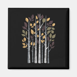 Birch Tree Autumn Lover Fall Season Autumn Leaves Magnet