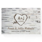 Birch Tree Bark Country Rustic Mariage Livre d'or