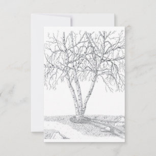 Birch Tree Blank Note Card-#2 Card