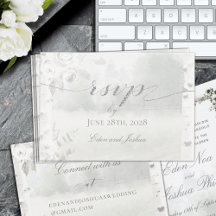 Birch Tree Forest Chuppah RSVP Online Card