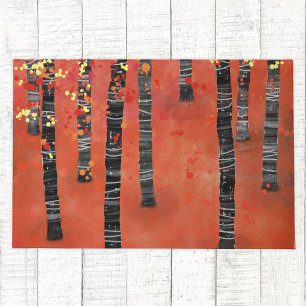 Birch Tree Forest Landscape Doormat