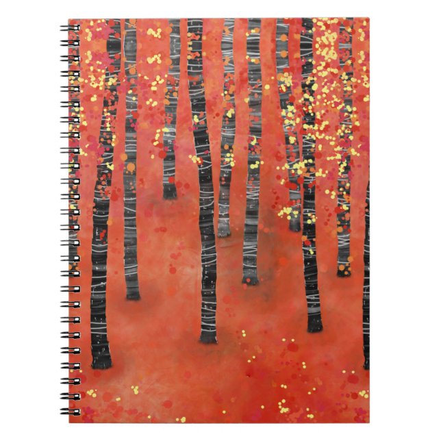 Birch Tree Forest Landscape Notebook (Front)