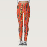 Birch Tree Forest Landscape Painting Leggings<br><div class="desc">A modern landscape painting of a birch or aspen tree forest in the autumn in rich tones of red,  orange and yellow.</div>