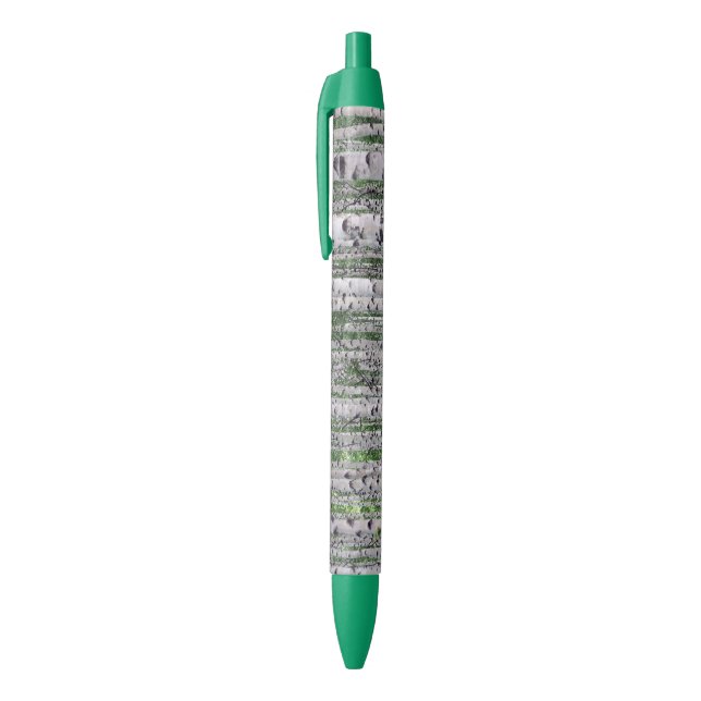 Birch Tree Forest Nature Black Ink Pen (Top (Vertical))