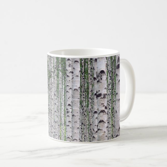 Birch Tree Forest Nature Coffee Mug (Front Right)