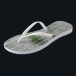 Birch Tree Forest Nature Flip Flops<br><div class="desc">As the birch is a pioneer species this gives it a symbol of rebirth,  new beginnings and growth. It's a sacred tree within the mythology of the Celts and is thought to have very protective influences.</div>