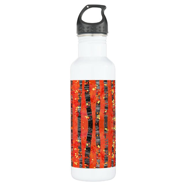 Birch Tree Forest Red 710 Ml Water Bottle (Front)