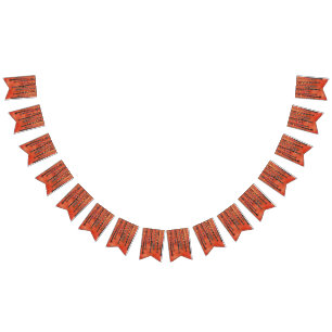 Birch Tree Forest Red Bunting Flags