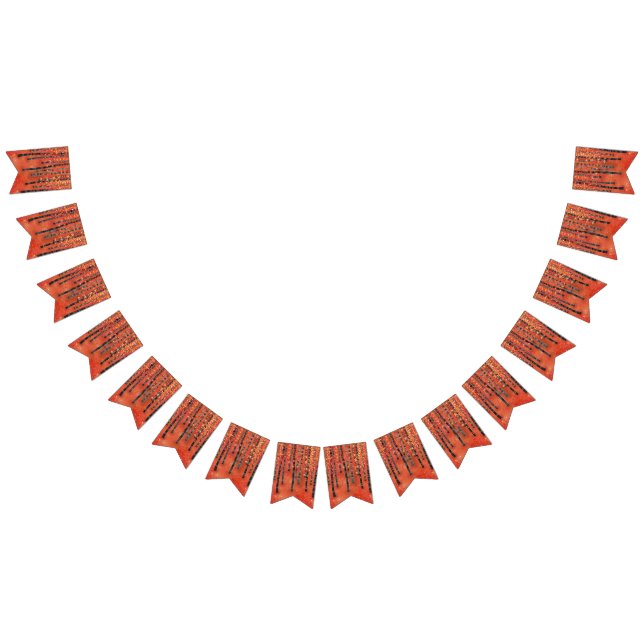 Birch Tree Forest Red Bunting Flags (All)