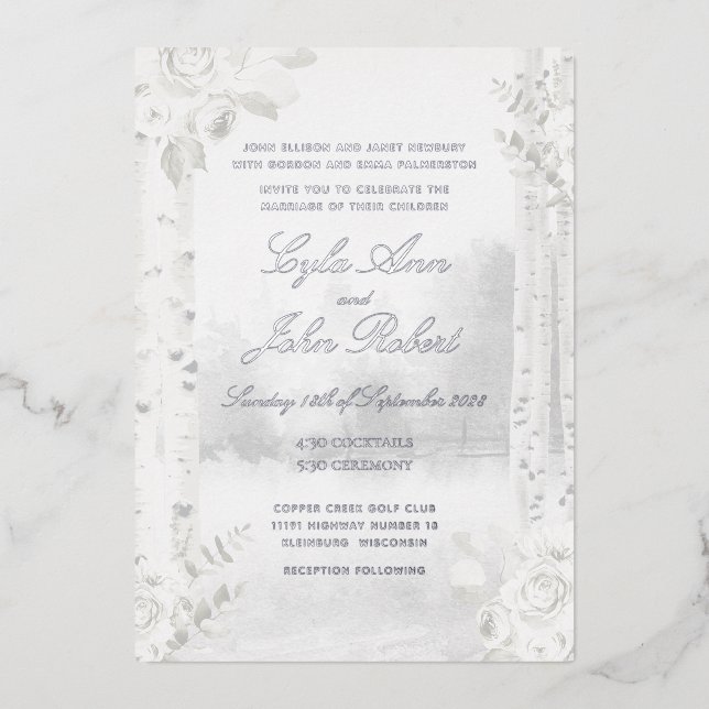 Birch Tree Forest Wedding (Front)