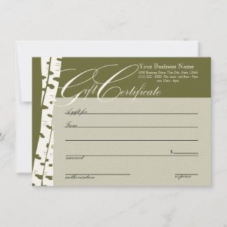 Birch Tree Gift Certificates